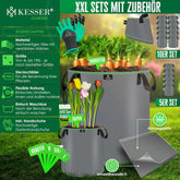 KESSER® 5x Plantenzak - 20L - Plantenzakken - Grijs